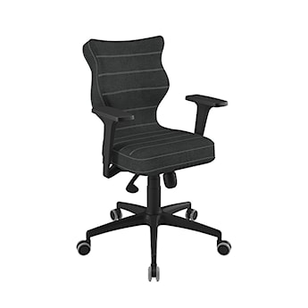 Krzesło biurowe Perto antracytowe na czarnej podstawie