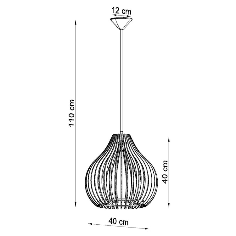 Lampa wisząca Apriva drewniany średnica 40 cm  - zdjęcie 7