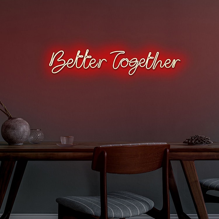 Neon na ścianę Letely z napisem Better Together czerwony  - zdjęcie 4