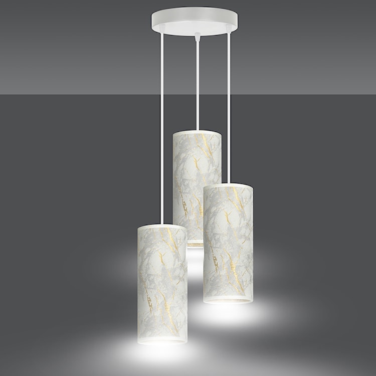 Lampa wisząca Karrla x3 asymetryczna średnica 35 cm marmur  - zdjęcie 5
