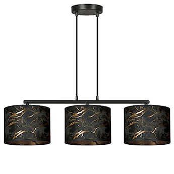 Lampa wisząca Borra x3 72 cm czarny marmur
