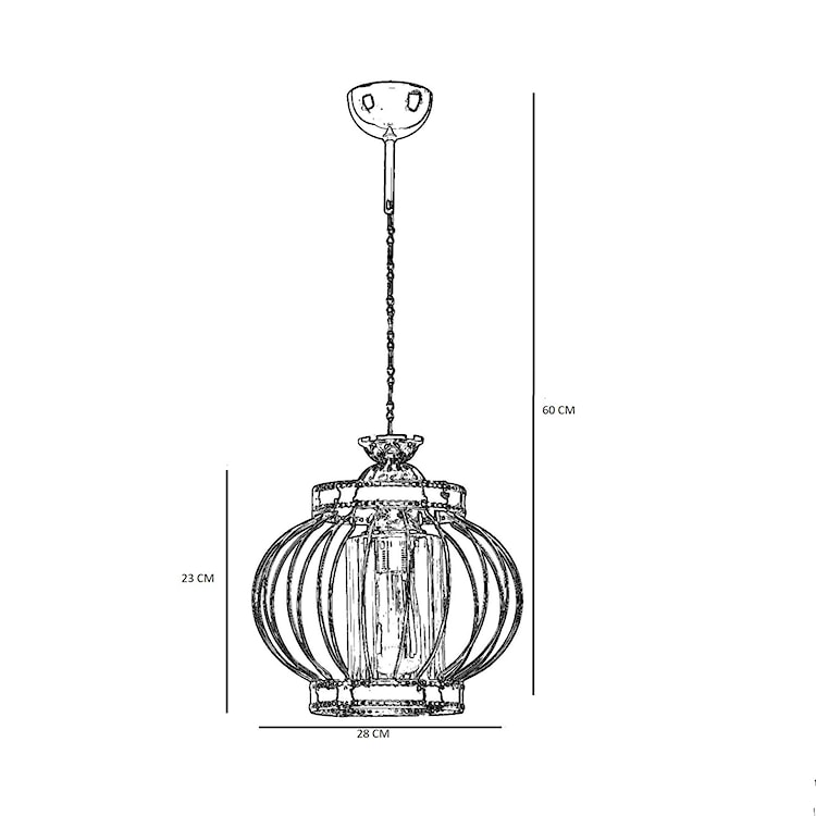 Lampa wisząca Reighton złota vinatge  - zdjęcie 2