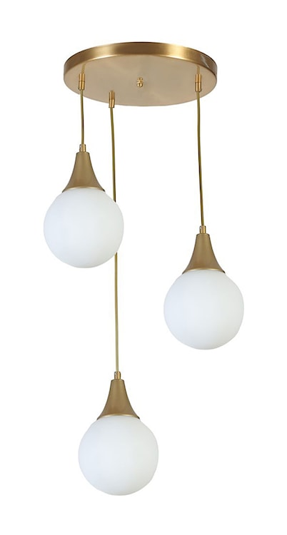 Lampa wisząca Stella x3 biało-złota 
