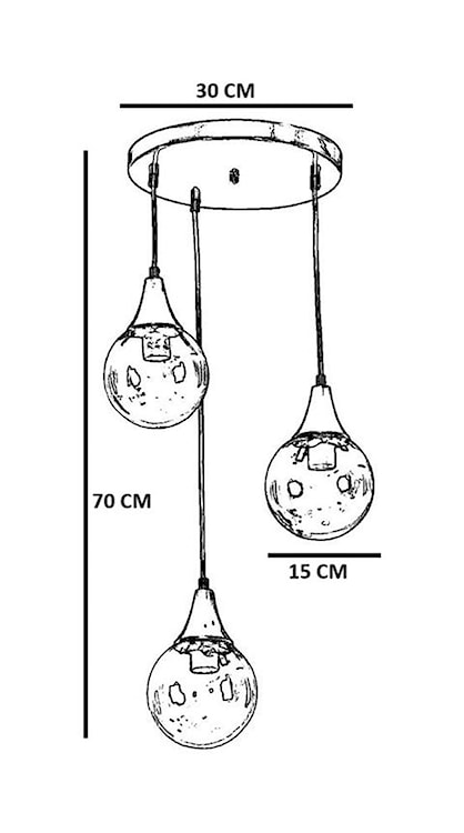 Lampa wisząca Stella x3 biało-złota  - zdjęcie 5