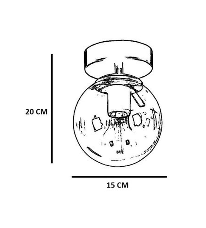 Plafon Stella czarno-bursztynowy  - zdjęcie 5