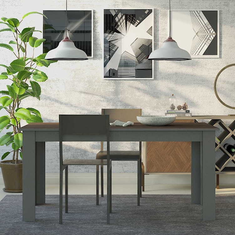 Stół do jadalni Restifies 160x81 cm szary  - zdjęcie 3