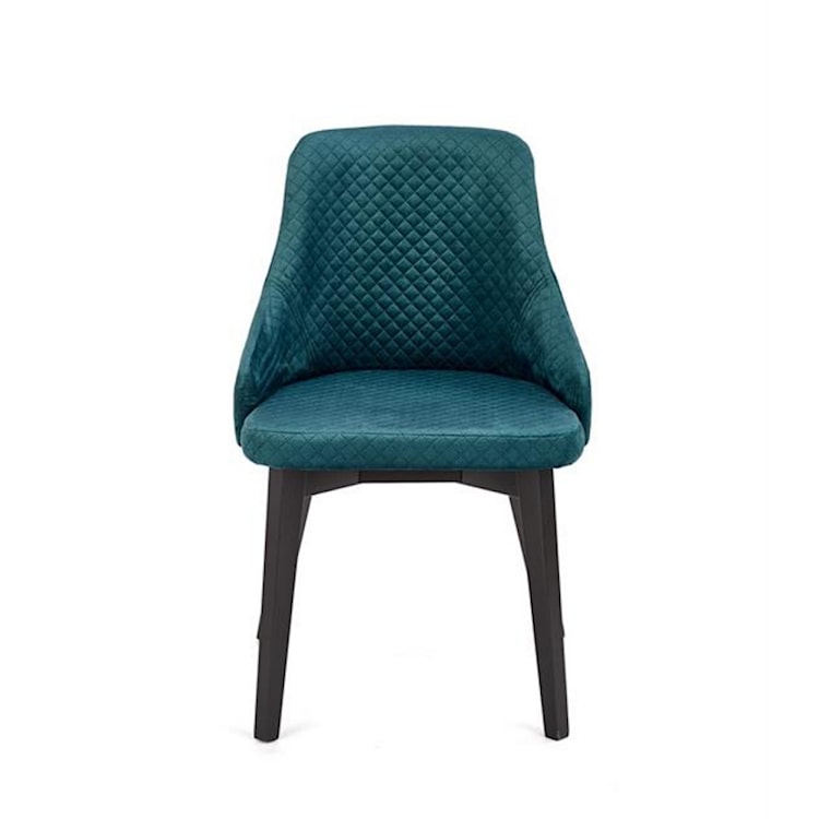 Krzesło tapicerowane Berlas zielony velvet pikowany  - zdjęcie 6