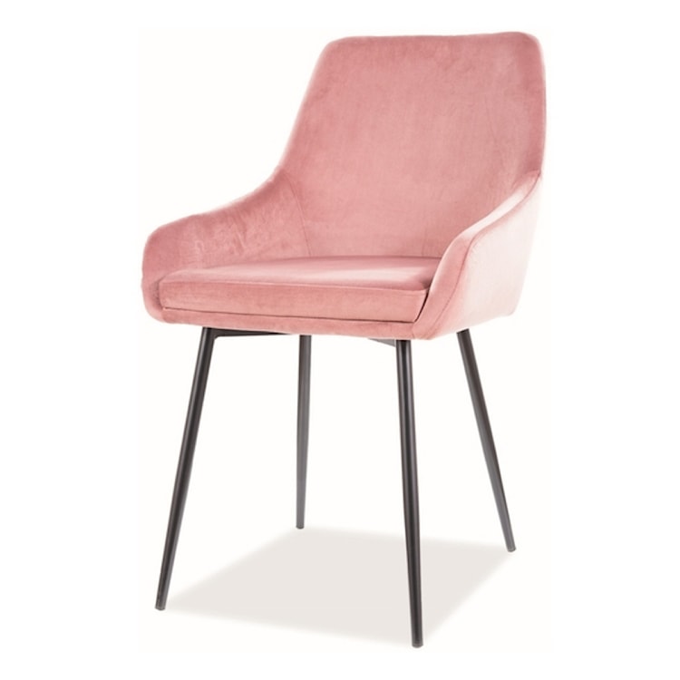 Krzesło tapicerowane Kalvi różowy velvet 