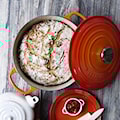 Le Creuset - Brytfanna żeliwna Signature 22 cm pomarańczowa  - zdjęcie 4