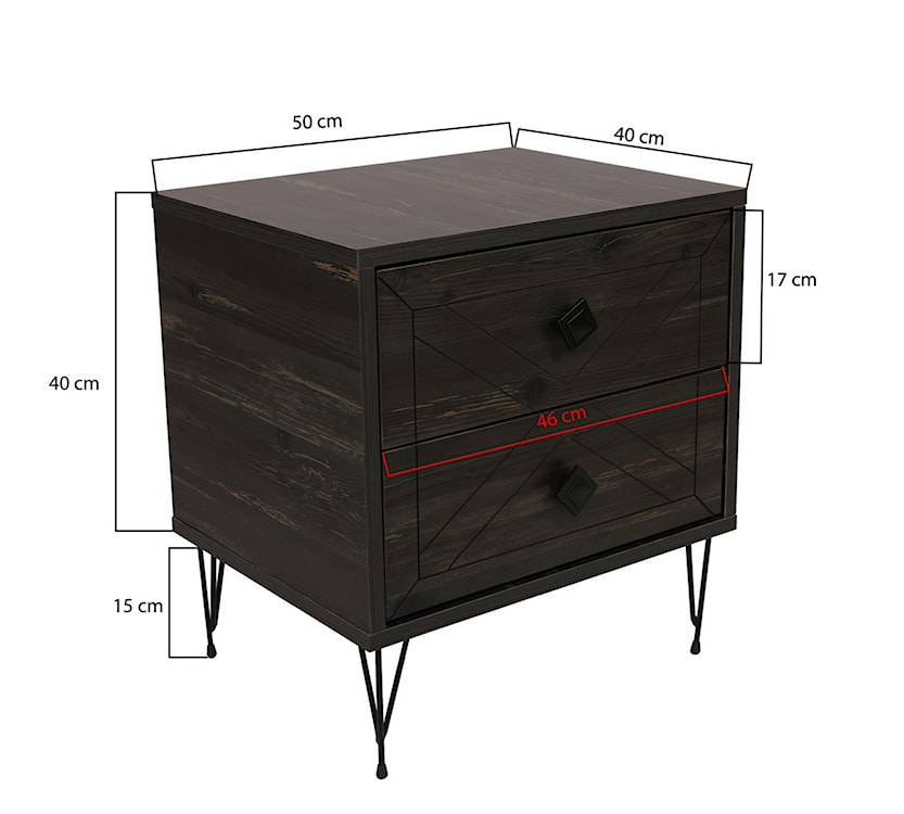 Szafka nocna Imishly ciemnobrązowy  - zdjęcie 7