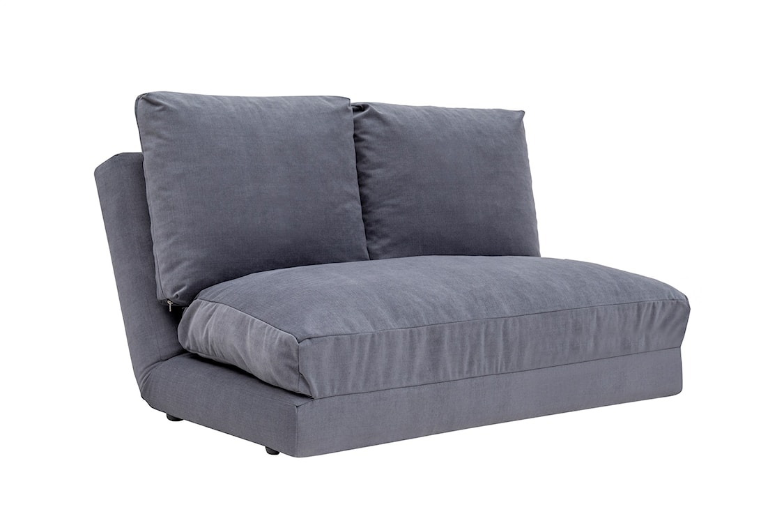 Sofa dwuosobowa Sherso 120 cm szara z funkcją spania