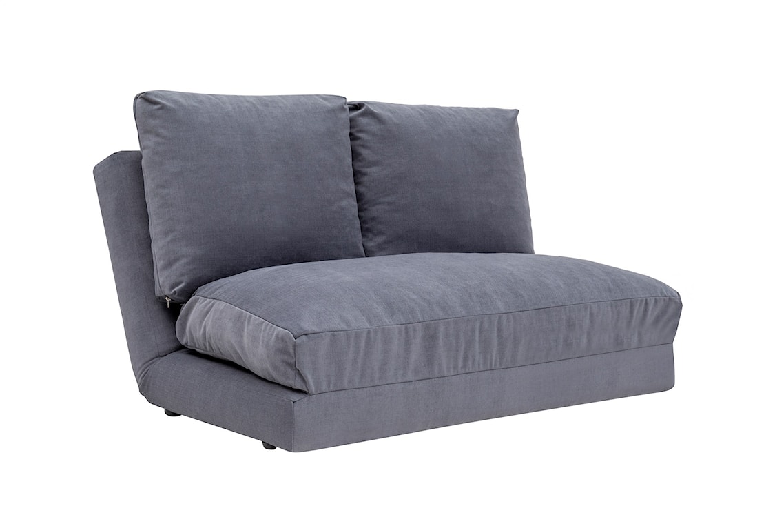 Sofa dwuosobowa Sherso 120 cm szara z funkcją spania 