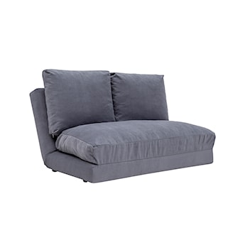 Sofa dwuosobowa Sherso 120 cm szara z funkcją spania