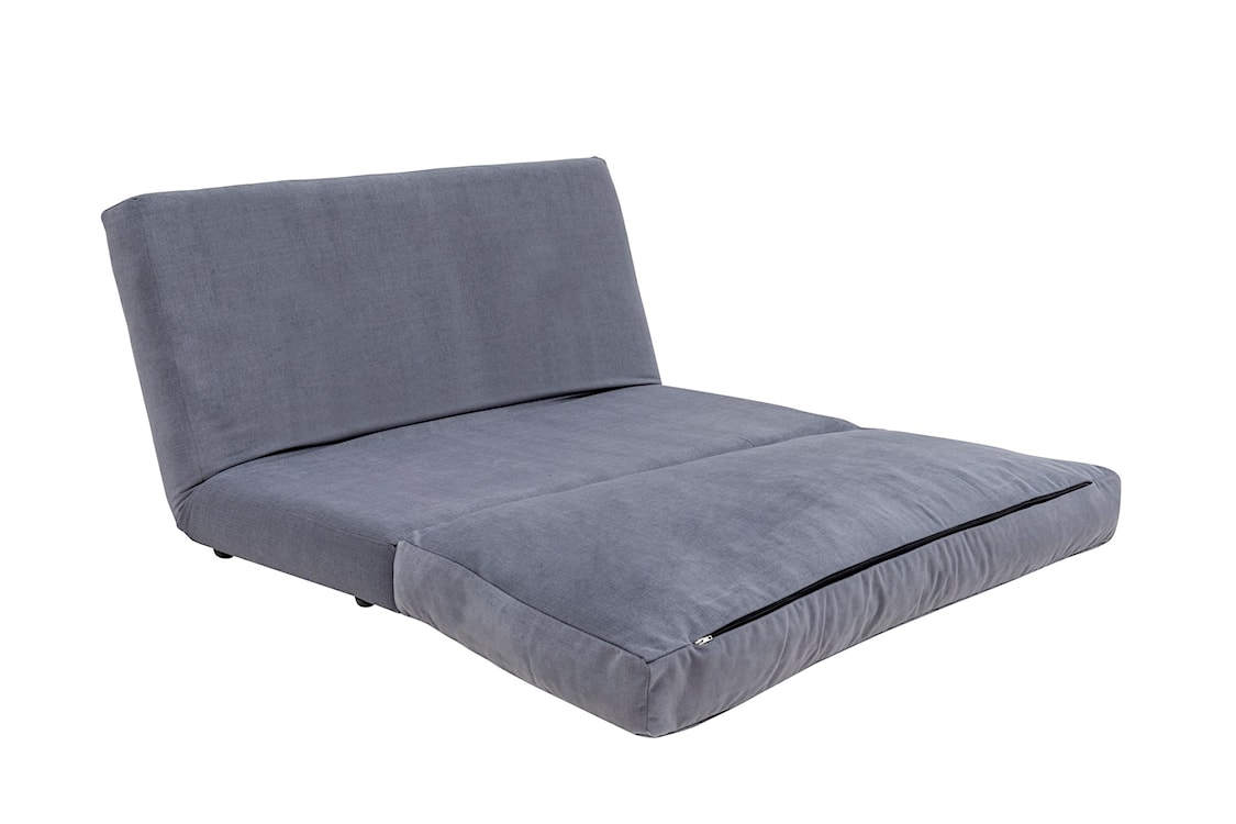Sofa dwuosobowa Sherso 120 cm szara z funkcją spania  - zdjęcie 3