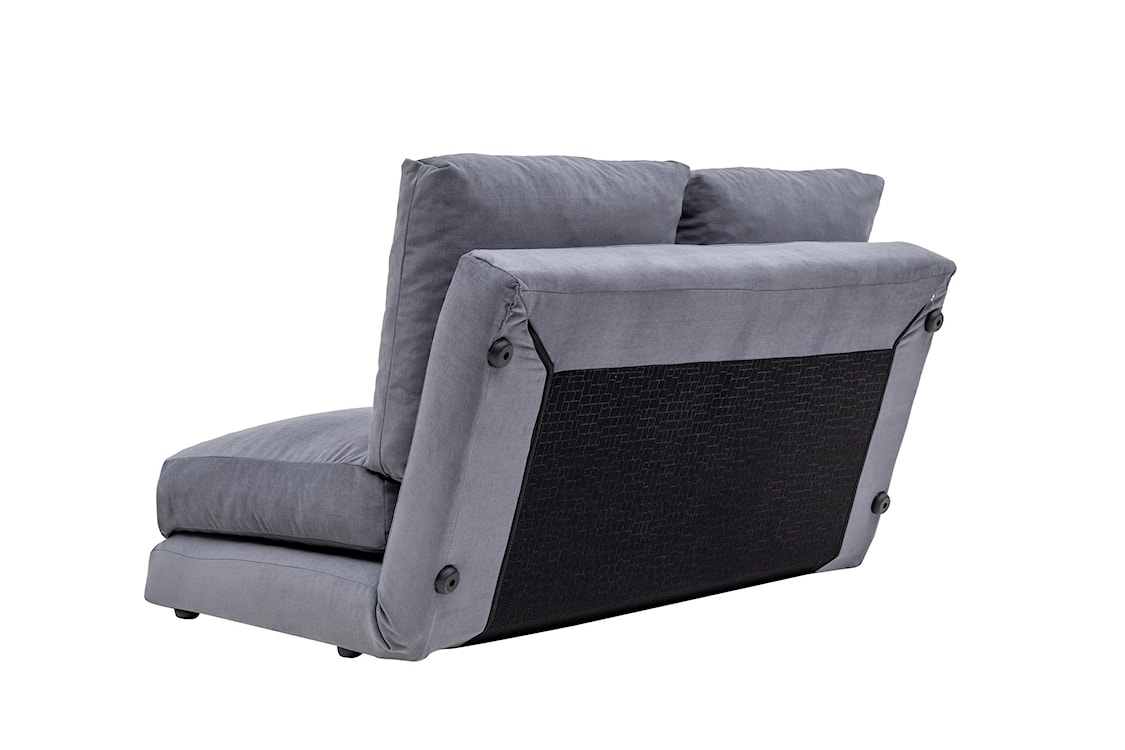 Sofa dwuosobowa Sherso 120 cm szara z funkcją spania  - zdjęcie 9