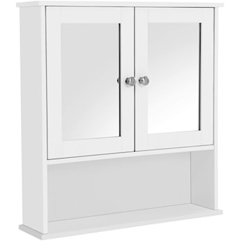 Szafka łazienkowa wisząca Muddon 56x13x58 cm z lustrem biała