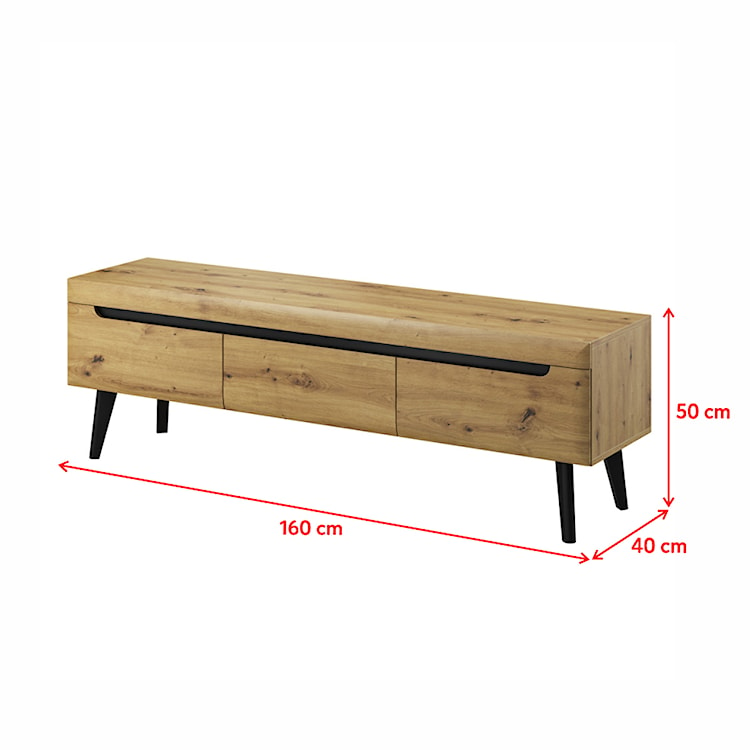 Szafka RTV Livinella 160 cm dąb Artisan  - zdjęcie 4