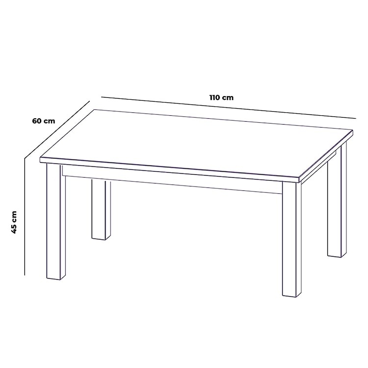 Stolik kawowy Silphium 60x110 cm biały  - zdjęcie 3