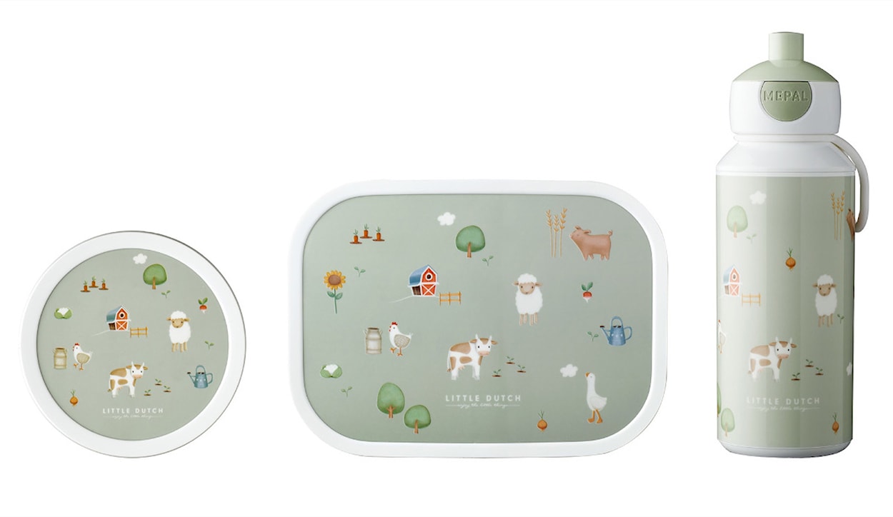 Zestaw lunchowy Campus dla dziecka trzyczęściowy zielony 