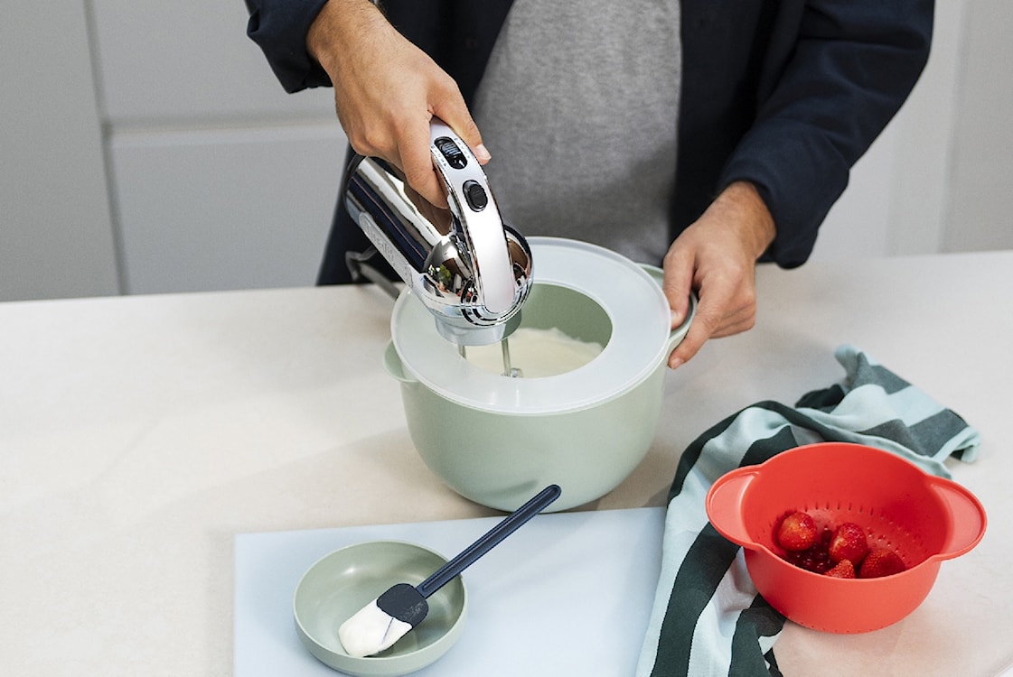Miska z pokrywą odporną na rozchlapywanie Chef It 3000 ml kremowa  - zdjęcie 8