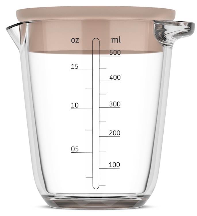 Dzbanek z miarką i pokrywką Chef It 500 ml kremowy 