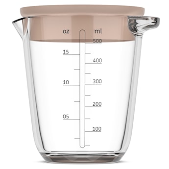 Dzbanek z miarką i pokrywką Chef It 500 ml kremowy