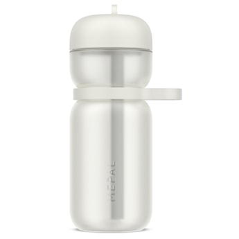 Bidon sportowy ze słomką Active 600 ml biały