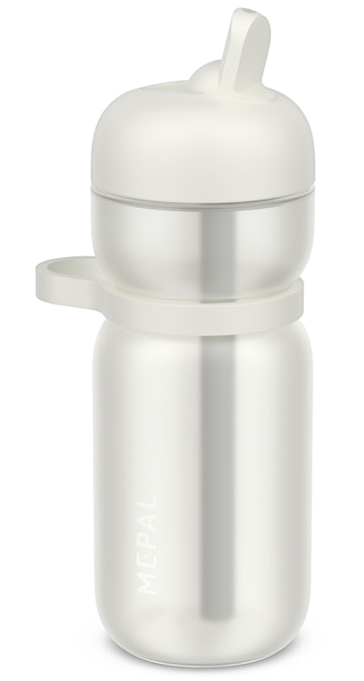 Bidon sportowy ze słomką Active 600 ml biały  - zdjęcie 2