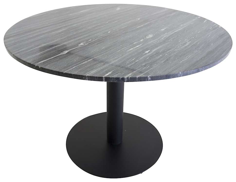 Stół do jadalni Hourine okrągły 106x106 cm marmur/czarna podstawa  - zdjęcie 2