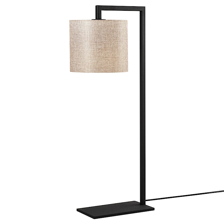 Lampa stołowa Gicanna klasyczna średnica 20 cm kremowa/czarna  - zdjęcie 2