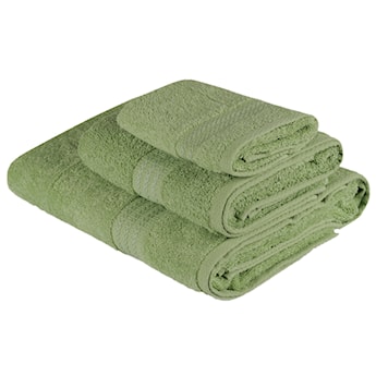 Zestaw trzech ręczników Bainrow zielony