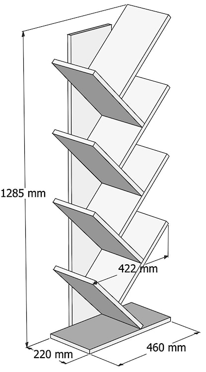 Regał Hitit z siedmioma półkami 128,5 cm antracyt  - zdjęcie 4