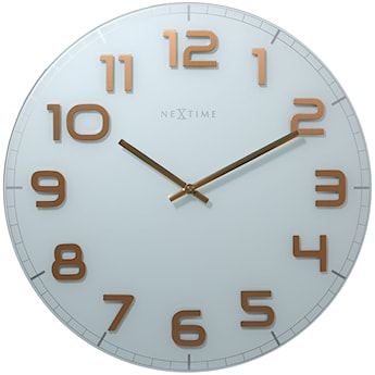 Zegar ścienny Classy 30 cm biało-miedziany