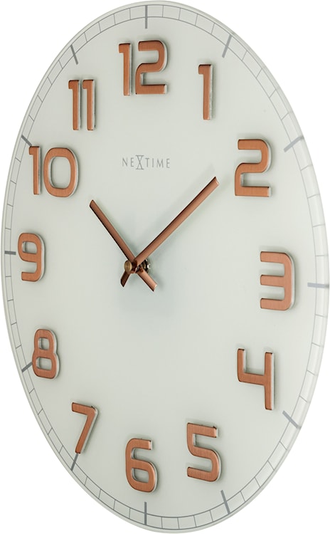 Zegar ścienny Classy 30 cm biało-miedziany  - zdjęcie 3