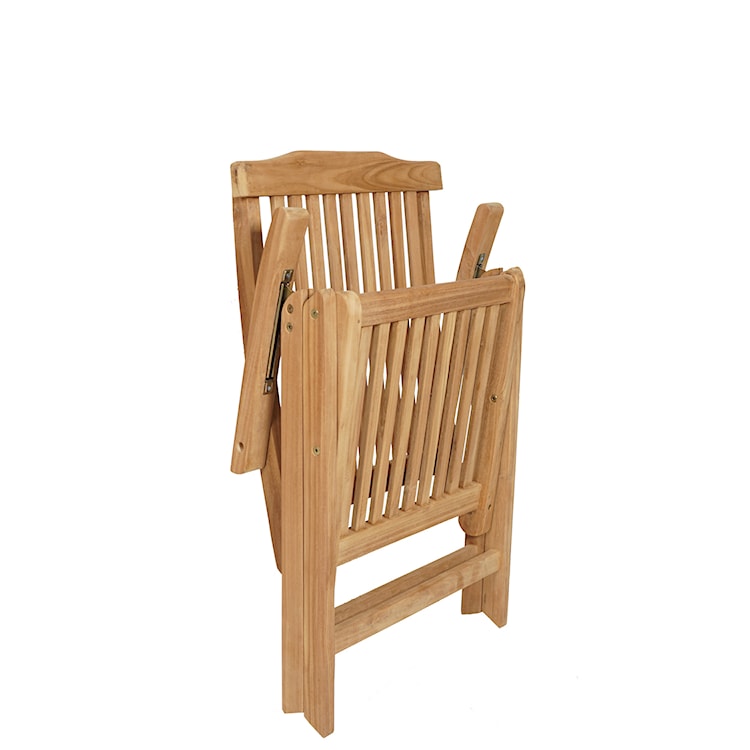Krzesło ogrodowe Syntare rozkładane z drewna tekowego  - zdjęcie 2