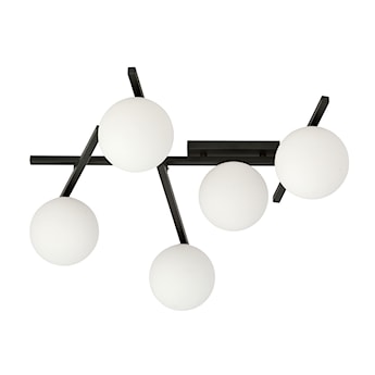 Lampa sufitowa Mohants x5 czarno-biała