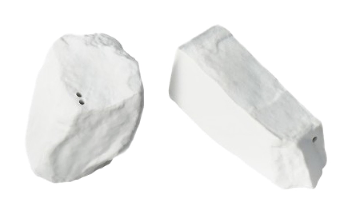 Zestaw solniczki i pieprzniczki porcelanowy Rock&Salt biały 