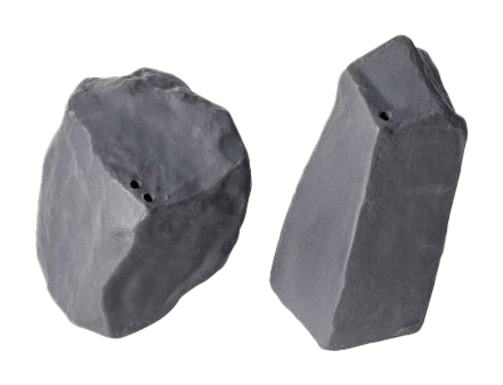 Zestaw solniczki i pieprzniczki porcelanowy Rock&Salt czarny 