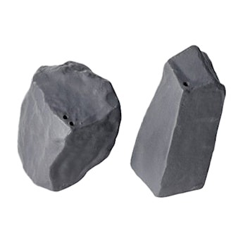 Zestaw solniczki i pieprzniczki porcelanowy Rock&Salt czarny