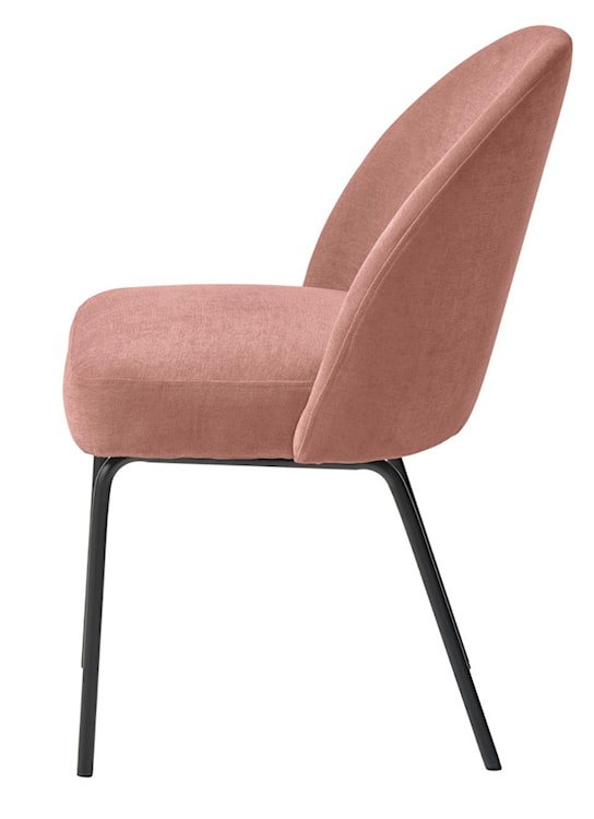 Krzesło tapicerowane Nelicials różowy szenil  - zdjęcie 2
