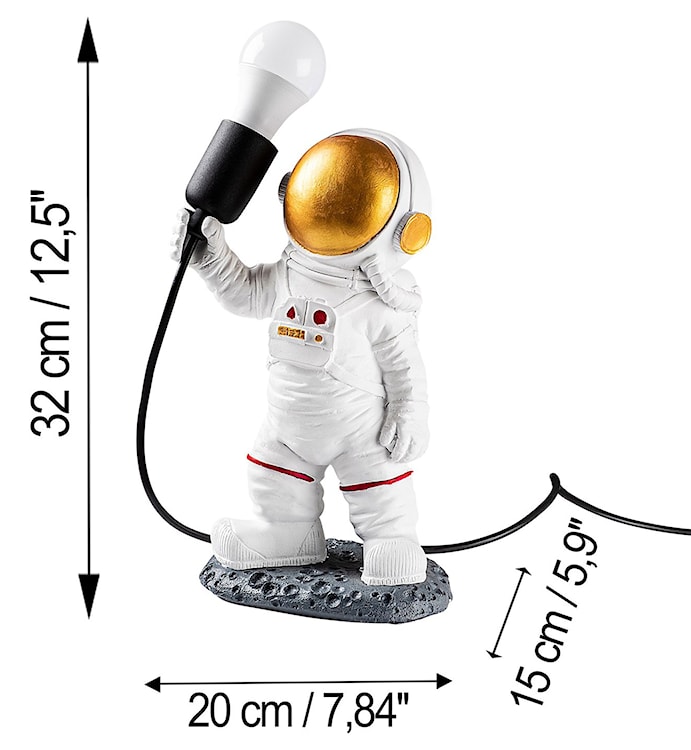 Lampa stołowa Expettle astronauta  - zdjęcie 7