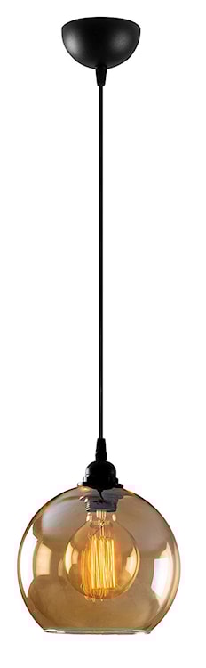 Lampa wisząca Hosignes średnica 20 cm miodowo-czarna  - zdjęcie 6
