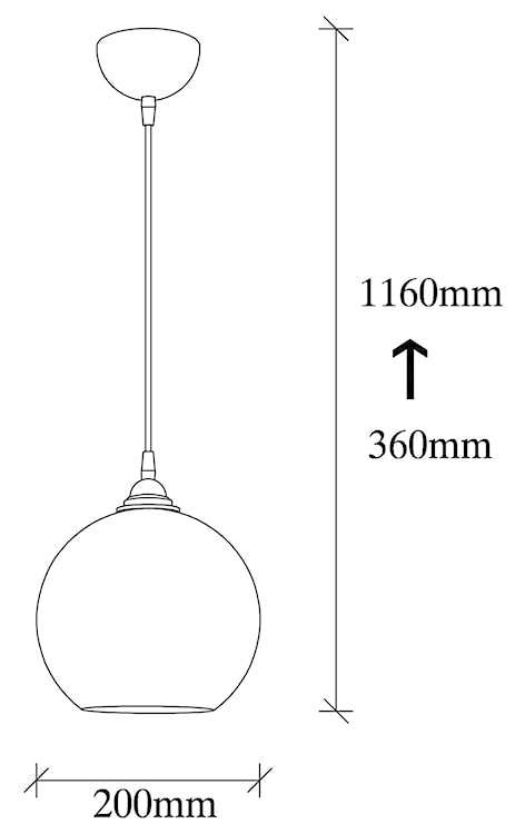 Lampa wisząca Hosignes średnica 20 cm miodowo-czarna  - zdjęcie 7