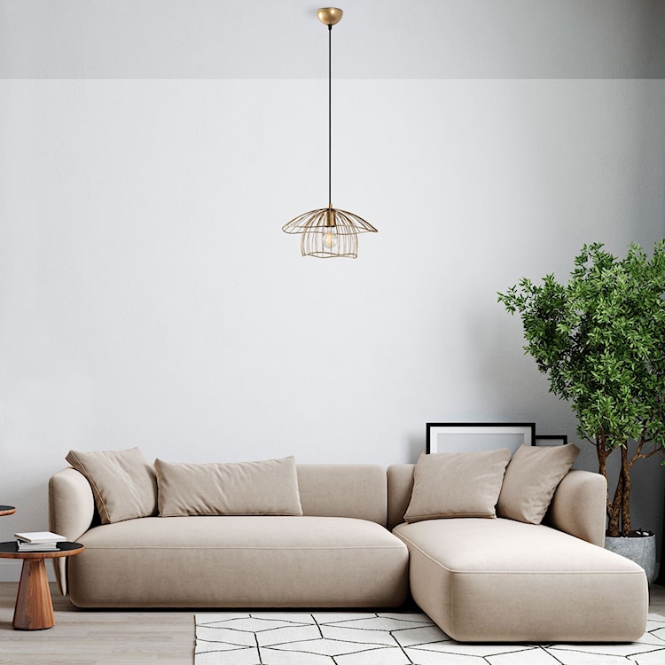 Lampa wisząca Mantar złota  - zdjęcie 3