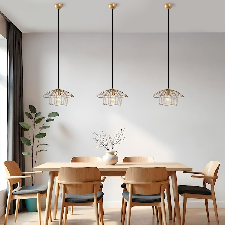 Lampa wisząca Mantar złota  - zdjęcie 5