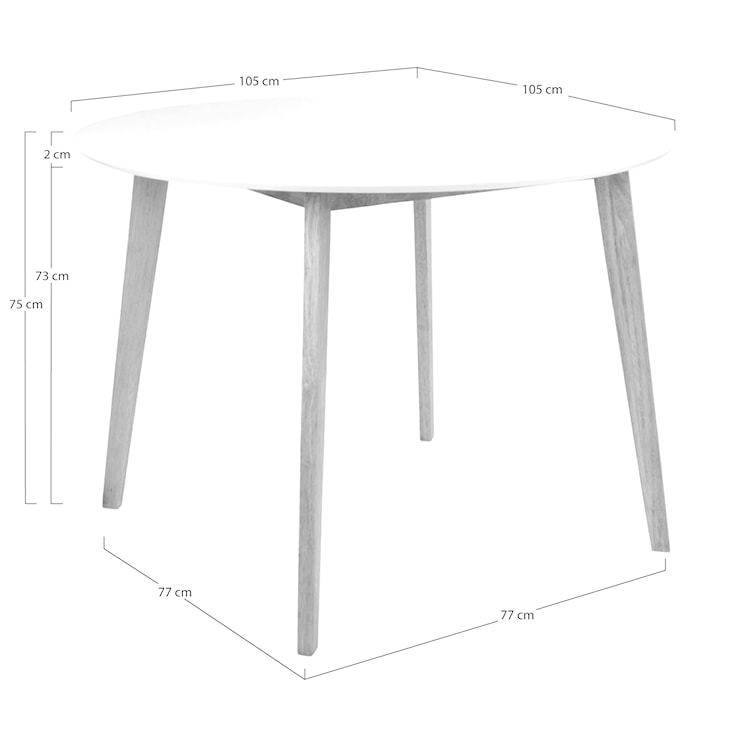 Stół okrągły Bignus 105 cm czarny  - zdjęcie 3