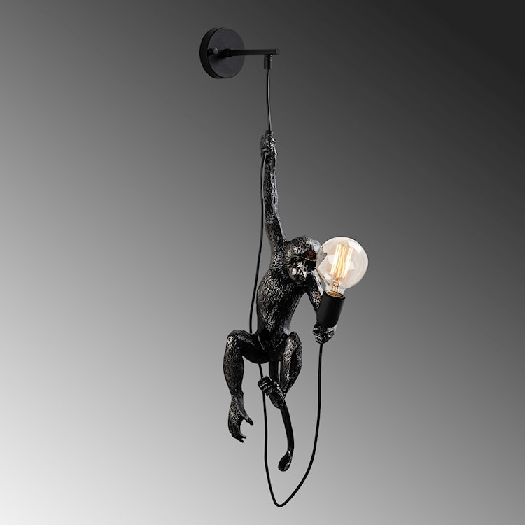 Lampa ścienna Proffitz z małpką czarna  - zdjęcie 6