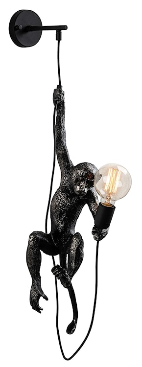 Lampa ścienna Proffitz z małpką czarna 