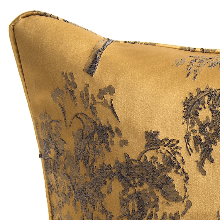 Poduszka dekoracyjna Galangat 45x45 cm złota z wzorem  - zdjęcie 2