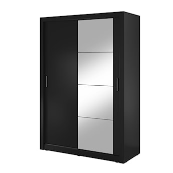 Szafa Arti 150 cm z jednym lustrem czarna